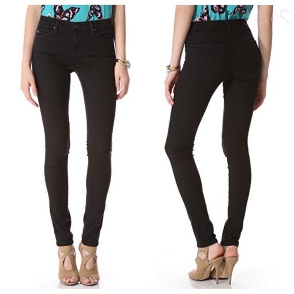Ag Adriano Goldschmied The Middi Ankle Legging Ankle Jeans Black
